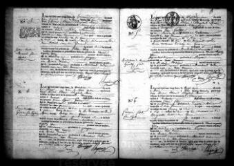 466 vues Registre d'état civil. microfilm des registres des naissances, mariages, décès. (1822-1842)