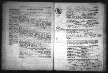 561 vues  - Registre d\'état civil. microfilm des registres des naissances, mariages, décès. (novembre 1833-1865) (ouvre la visionneuse)