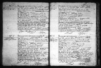 513 vues  - Registre d\'état civil. microfilm des registres des naissances, mariages, décès. (août 1834-1862) (ouvre la visionneuse)