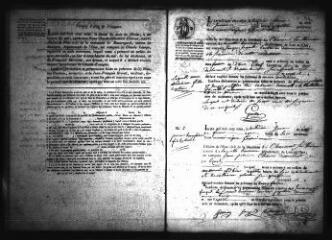 590 vues Registre d'état civil. microfilm des registres des naissances, mariages, décès. (1816-juin 1833)