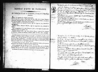 581 vues Registre d'état civil. microfilm des registres des naissances, mariages, décès. (vendémiaires an XIII-mai 1828)