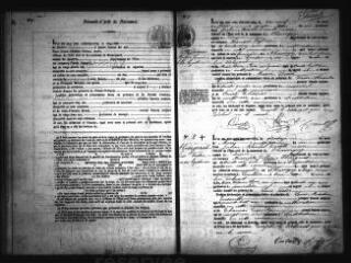 492 vues  - Registre d\'état civil. microfilm des registres des naissances. (1865-1872). microfilm des registres des mariages, décès. (1843-1872) (ouvre la visionneuse)