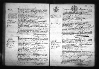 557 vues  - Registre d\'état civil. microfilm des registres des naissances, mariages, décès. (mars 1824-octobre 1845) (ouvre la visionneuse)