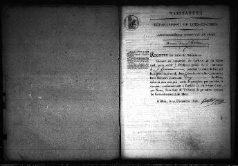 597 vues  - Registre d\'état civil. microfilm des registres des naissances, mariages, décès. (1829-1848) (ouvre la visionneuse)