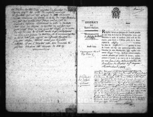 594 vues Registre d'état civil. microfilm des registres des naissances, mariages, décès. (1793-octobre 1814)