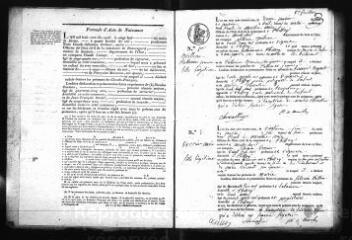 743 vues Registre d'état civil. microfilm des registres des naissances, mariages, décès. (1835-1862)