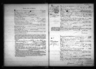 305 vues  - Registre d\'état civil. microfilm des registres des naissances, mariages, décès. (1853-1862) (ouvre la visionneuse)