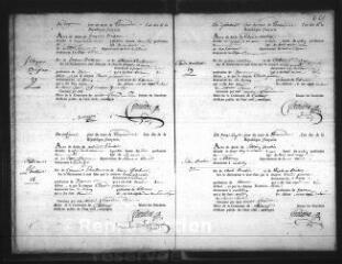 584 vues Registre d'état civil. microfilm des registres des naissances, mariages, décès. (thermidor an X-août 1818)