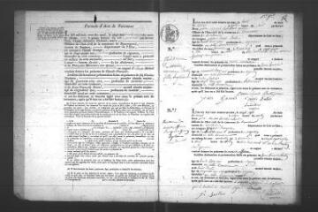 447 vues  - Registre d\'état civil. microfilm des registres des naissances, mariages, décès. (1834-1865) (ouvre la visionneuse)