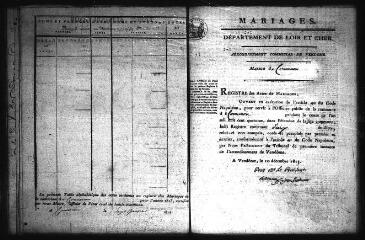 586 vues Registre d'état civil. microfilm des registres des naissances, mariages, décès. (avril 1815-1842) : microfilm des registres des naissances. (1843-1866)