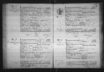 585 vues Registre d'état civil. microfilm des registres des naissances, mariages, décès. (août 1836-janvier 1849)