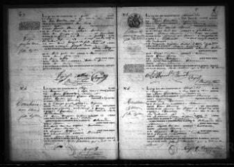 639 vues Registre d'état civil. microfilm des registres des naissances, mariages, décès. (1849-1862)