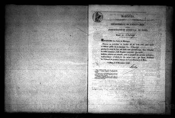 415 vues Registre d'état civil. microfilm des registres des naissances, mariages, décès. (1847-1865)