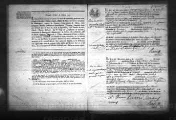 595 vues  - Registre d\'état civil. microfilm des registres des naissances, mariages, décès. (1807-1840) (ouvre la visionneuse)