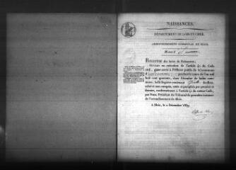530 vues Registre d'état civil. microfilm des registres des naissances, mariages, décès. (1841-1865) : microfilm des tables décennales. (1793-1862)
