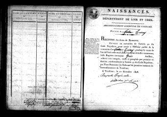 737 vues  - Registre d\'état civil. microfilm des registres des naissances, mariages, décès. (1809-1832) (ouvre la visionneuse)