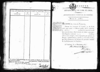 643 vues Registre d'état civil. microfilm des registres des naissances, mariages, décès. (1813-1842)