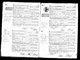 570 vues  - Registre d\'état civil. microfilm des registres des naissances, mariages, décès. (1843-1867) (ouvre la visionneuse)