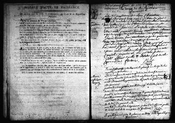 604 vues  - Registre d\'état civil. microfilm des registres des naissances, mariages, décès. (vendémiaire an XII-1832) (ouvre la visionneuse)