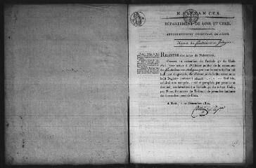 563 vues Registre d'état civil. microfilm des registres des naissances, mariages, décès. (1823-1843)