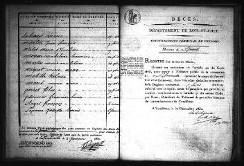 558 vues  - Registre d\'état civil. microfilm des registres des naissances, mariages, décès. (1831-1852) (ouvre la visionneuse)