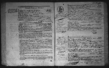 529 vues  - Registre d\'état civil. microfilm des registres des naissances, mariages, décès. (1835-1865) (ouvre la visionneuse)