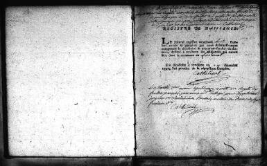601 vues  - Registre d\'état civil. microfilm des registres des naissances, mariages, décès. (1793-1822) (ouvre la visionneuse)