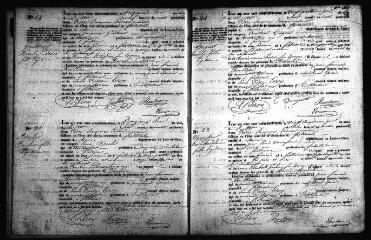 617 vues Registre d'état civil. microfilm des registres des naissances. (juillet 1853-1867) : microfilm des registres des mariages, décès. (1843-1867)