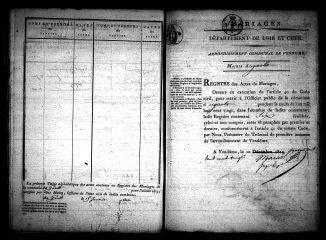 589 vues Registre d'état civil. microfilm des registres des mariages. (1820-1872) : microfilm des registres des naissances, décès. (1843-août 1850)