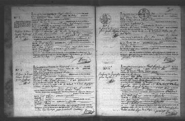 636 vues  - Registre d'état civil. microfilm des registres des baptêmes, mariages, sépultures. (1826-1859) (ouvre la visionneuse)