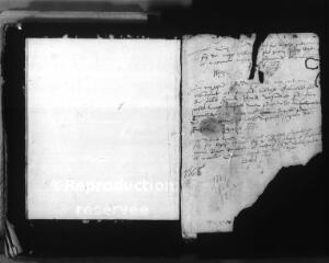 553 vues CHATEAUVIEUX. - Etat civil : microfilm des registres des baptêmes, mariages, sépultures. (1566-1692)