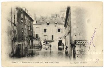 1 vue  - Inondation de la Loire 1902, rue porte bastille. (ouvre la visionneuse)