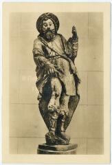 1 vue  - Collection diocésaine d\'art religieux du grand séminaire. Saint-Roch, statue bois polychrome (XVIe). (ouvre la visionneuse)