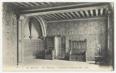 1 vue Le château, chambre d'Henri III.