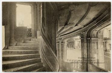 1 vue  - Le château, Aile François 1er, intérieur de l\'escalier d\'honneur. (ouvre la visionneuse)