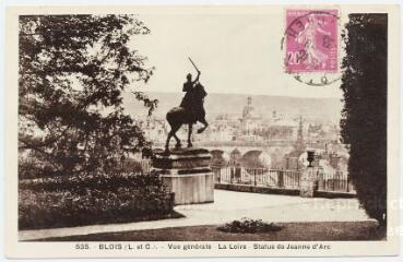 1 vue  - Vue générale, la Loire, statue de Jeanne d\'Arc. (ouvre la visionneuse)