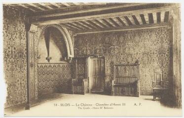 1 vue  - Le château, chambre d\'Henri III. (ouvre la visionneuse)