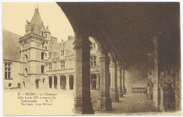 1 vue Le château, aile Louis XII à travers les colonnades.