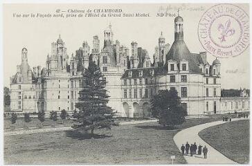 1 vue  - Le château, vue sur la façade nord, prise de l\'hôtel du grand Saint-Michel. (ouvre la visionneuse)