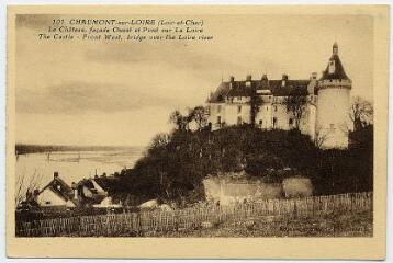 1 vue  - Le château, façade ouest et le pont sur la Loire. (ouvre la visionneuse)
