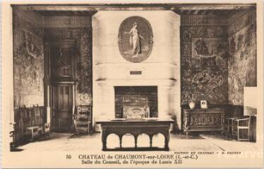 1 vue Château.- Salle du conseil, de l'époque de Louis XII.