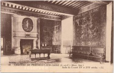 1 vue Château.- Salle du Conseil, XV et XVIe siècle.