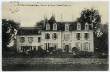 1 vue  - Château du Breuil (façade ouest). (ouvre la visionneuse)
