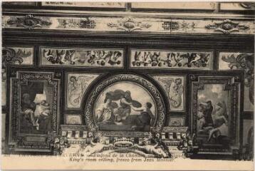 1 vue  - Château.- Plafond de la chambre du Roi, fresques. (ouvre la visionneuse)