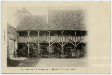 1 vue  - Ruines de l\'abbaye de Cornilly. Le cloître. (ouvre la visionneuse)