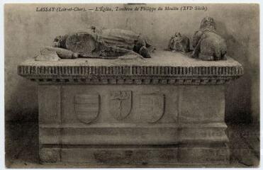 1 vue L'église, tombeau de Philippe du Moulin (XVIe siècle).