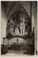 1 vue  - L\'église, fresque du XVe siècle. (ouvre la visionneuse)