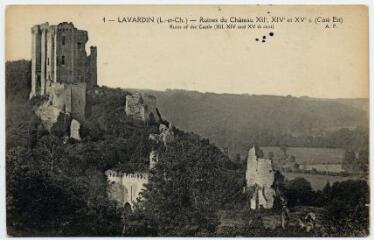 1 vue Ruines du château XII, XIV et XVe siècle (côté est).