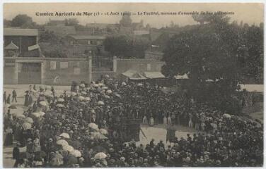 1 vue Comice agricole (15-16 août 1909), le festival, morceau d'ensemble de 300 exécutants.
