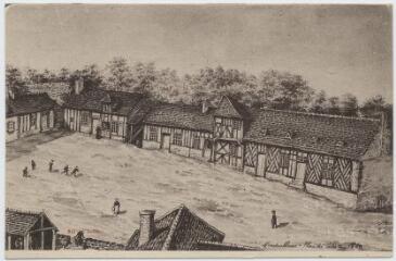 1 vue Place du Patis en 1860 Dessin.